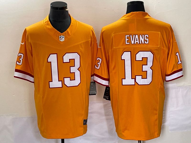 Men Tampa Bay Buccaneers #13 Mike Evans Nike Orange Throwback Vapor Limited NFL Jersey
